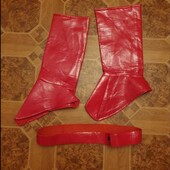 Новорічні чоботи гетри та пасок Санта