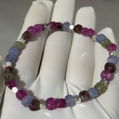 Новинка!Красивый браслет резинка разноцветный турмалин
