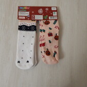 Набір 2шт Новорічні махрові дитячі шкарпетки Lupilu. 4-6р