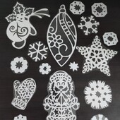 Заламіновані витинанки для вікон.Створіть святковий затишок у вашій оселі