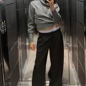 Штани з комбінованим еластичним поясом zara М-Л