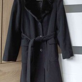 теплое стильное пальто еврозима цвет черный размер S M