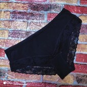 Арт.0564 трусики жіночі хіпстери бавовняні з мереживом від c&a розмір євро ххl