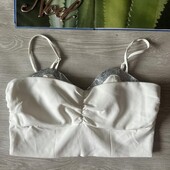 Ошатна біла майка топ