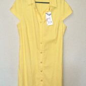 Стильное, качественное платье рубашка, лен, Украина, р. наш 48-50