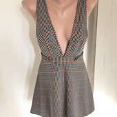 Сарафан в принт гусяча лапка