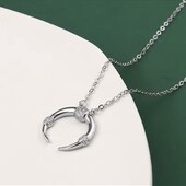 Срібний ланцюжок з місяцем та фіанітом 925