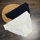 Арт.1305 жіночі трусики сліпи котонові чорні+білі від c&a розмір М.