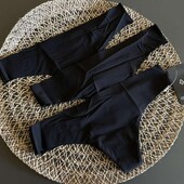 Арт.298 труси безшовні стрінги жіночі 3шт чорні esmara євро розмір ХS 32/34 наш 38/40р.