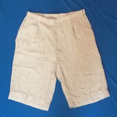 Бежевые стильные летние шорты, высокая посадка Marks&Spencer 12