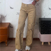 Котонові штани карго з кишенями Zara