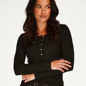 Hunkemoller! Домашній жіночий реглан, лонгслів S black! Лот 1