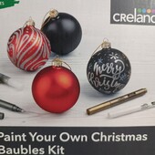 Набір для малювання новорічних куль Crelando (червоно-чорний)
