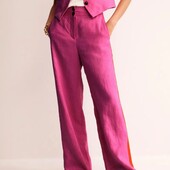 Льняні яскраві брендові брюки р.12