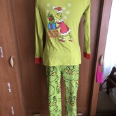 Пижама, комплект, костюм, 11-12 p 152 см. dr.seuss. grinch. в ідеалі
