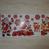 Наклейка новорічна велика на вікна Melinera остання.