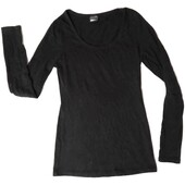 Базовий лонгслів, тонкий реглан, піддьова, Ginatricot, S