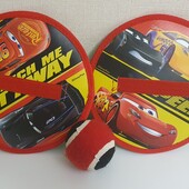 Дитяча спортивна гра "тачки" bambi lt з кулькою липучкою