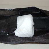 жіночі балетки чорне срібло м'якенькі дуже зручні 25,5 см