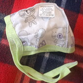 Шапочка утеплена. 6-12 місяців