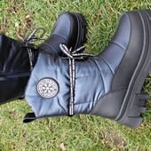 Зимові чоботи черевики дутіки дівчинка сапоги дутики 33 34 35 36 37 38р. 21,2см-24,5см