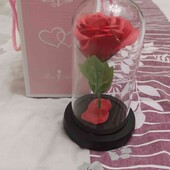 Роза в колбе с подсветкой. Высота 20 см