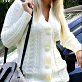 Женский теплый вязаный кардиган оверсайз на пуговицах