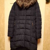 Зимний пуховик с натуральным мехом 
