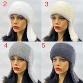 Женская шапка ушанка ангора разные цвета новинки сезона