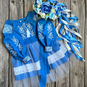 Плаття для дівчинки Ластівки з мереживом пишне