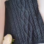 John Lewis теплий вязаний шарф 100% wool шерсть