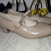 Heavenlysoles uk5 38p карамельно-бежеві лаковані туфлі mary jane
