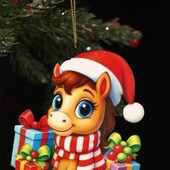 Шикарнейшая новогодняя деревяная игрушка, символ 2026года