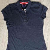 D.A.D. стильная новая футболка поло цвет синий размер евро 40/42
