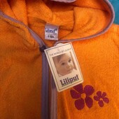 Lilliput брендовый теплый новый махровый халатик с капюшоном на рост 86/92 см