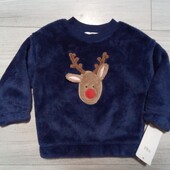 Розпродаж!!! Брендовая новая теплая толстовка р.1,5-2года.