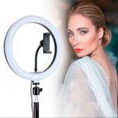 Кольцевая лампа 30см, QX-300, с USB и креплением для телефона