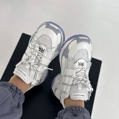 Кросівки натуральна шкіра + текстиль білі