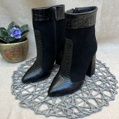 Напівчоботи труби,натуральна шкіра/замша