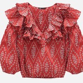 Стильна трендова блуза з рюшем, L