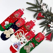 =В лоті 1 пара= Гарнюні новорічні шкарпетки жіночі 36-41) Бавовна