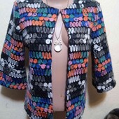 Теплий вовняний піджак накидка в грудях 92 см.