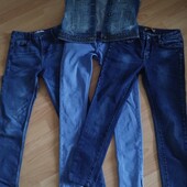 3 пари джинсів+ жилетка.Розмір S.Стан нового.