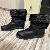 Зимние сапоги 38 рамер 24 см натуральная кожа цигейка