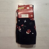 Ліверджи! Високі трикотажні новорічні чоловічі шкарпетки 43-46 розмір, в лоті 2 пари! Лот 35