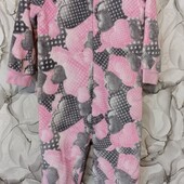 Суцільна тепла дівчача піжамка