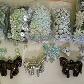Сніжинки і намистини, паєтки 1150шт
