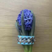 Браслет з кльопками і стразами штучна шкіра