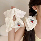 Велика квадратна гумка, резинка для волосся, серветка, хустка, принт вишні