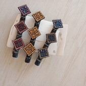 Великі шпилькі зі стразами 3шт